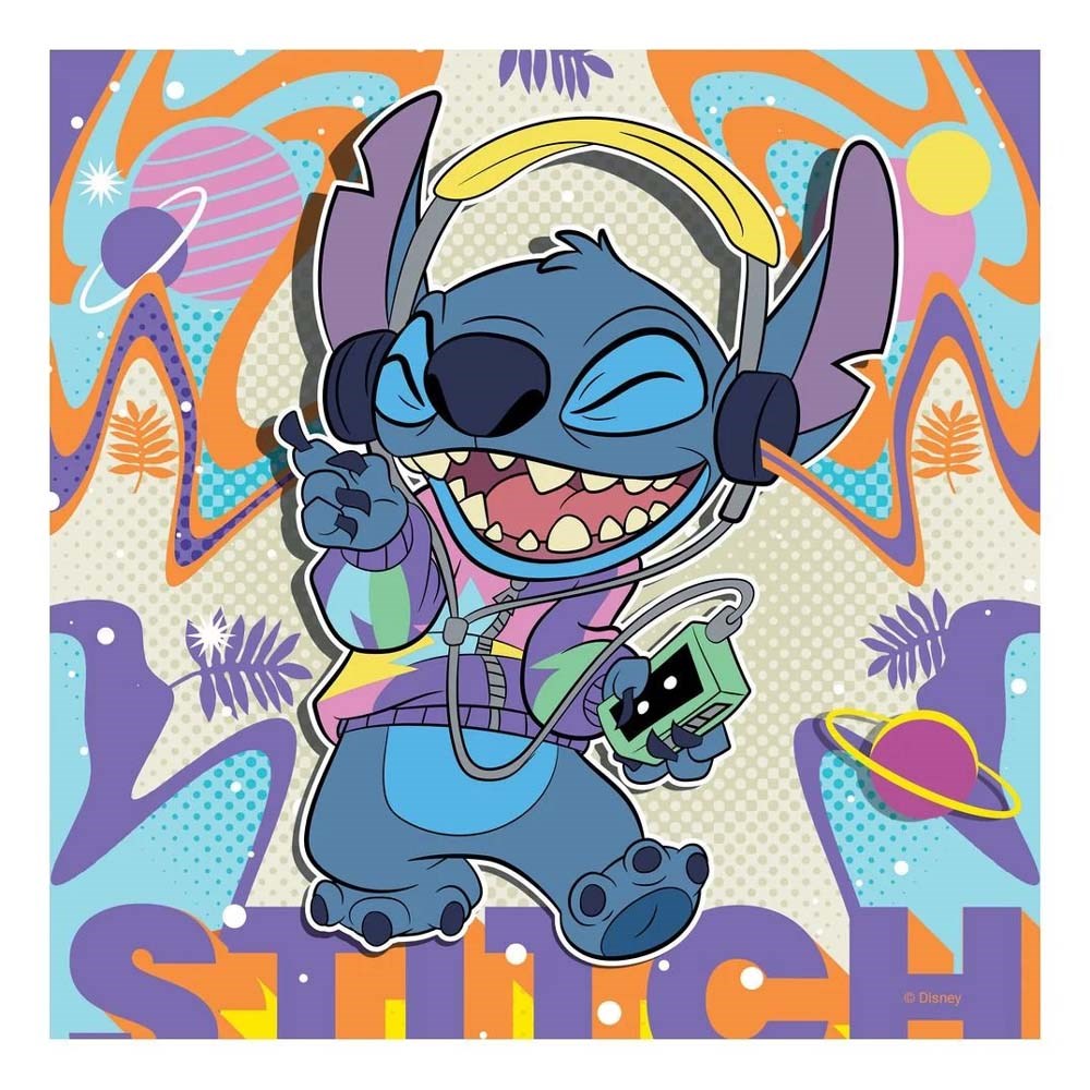 Disney Stitch Puslespil 3x49 Brikker
