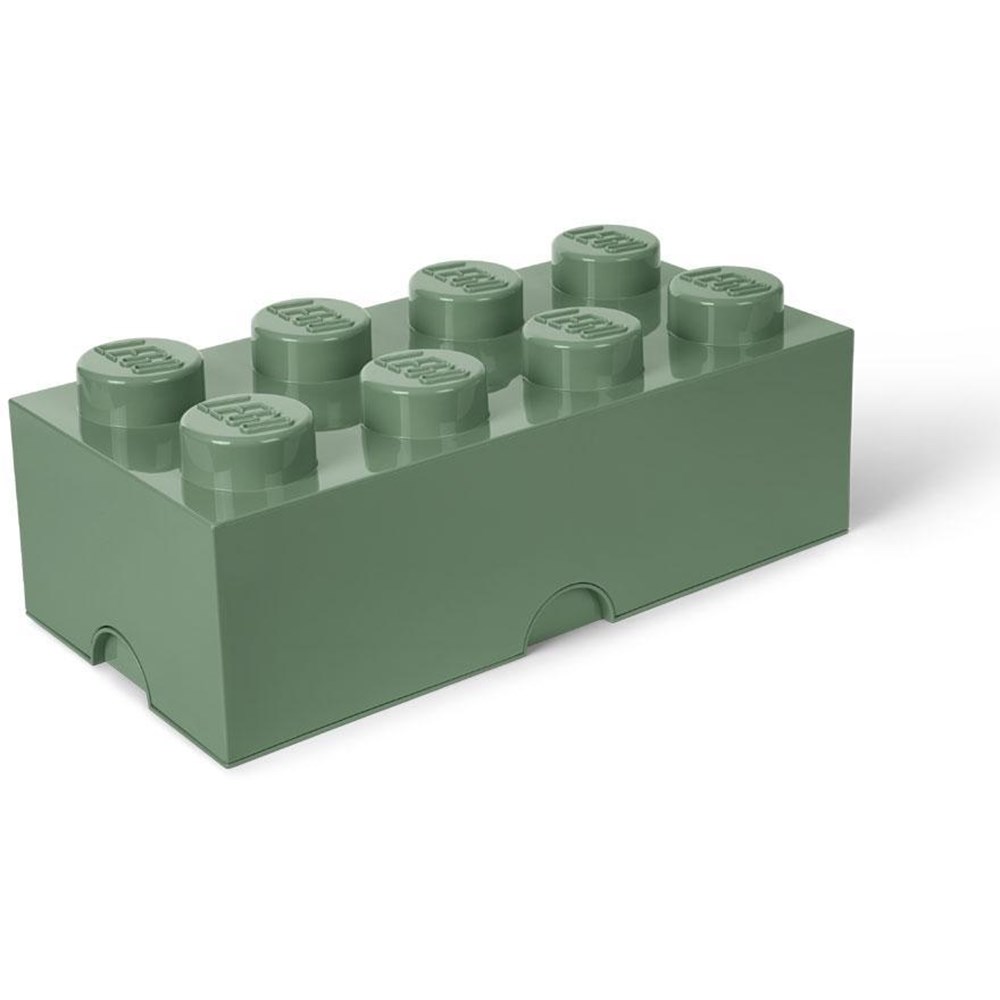 LEGO opbevaring 8 knopper sand-grøn