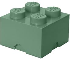 LEGO opbevaring 4 knopper sand-grøn