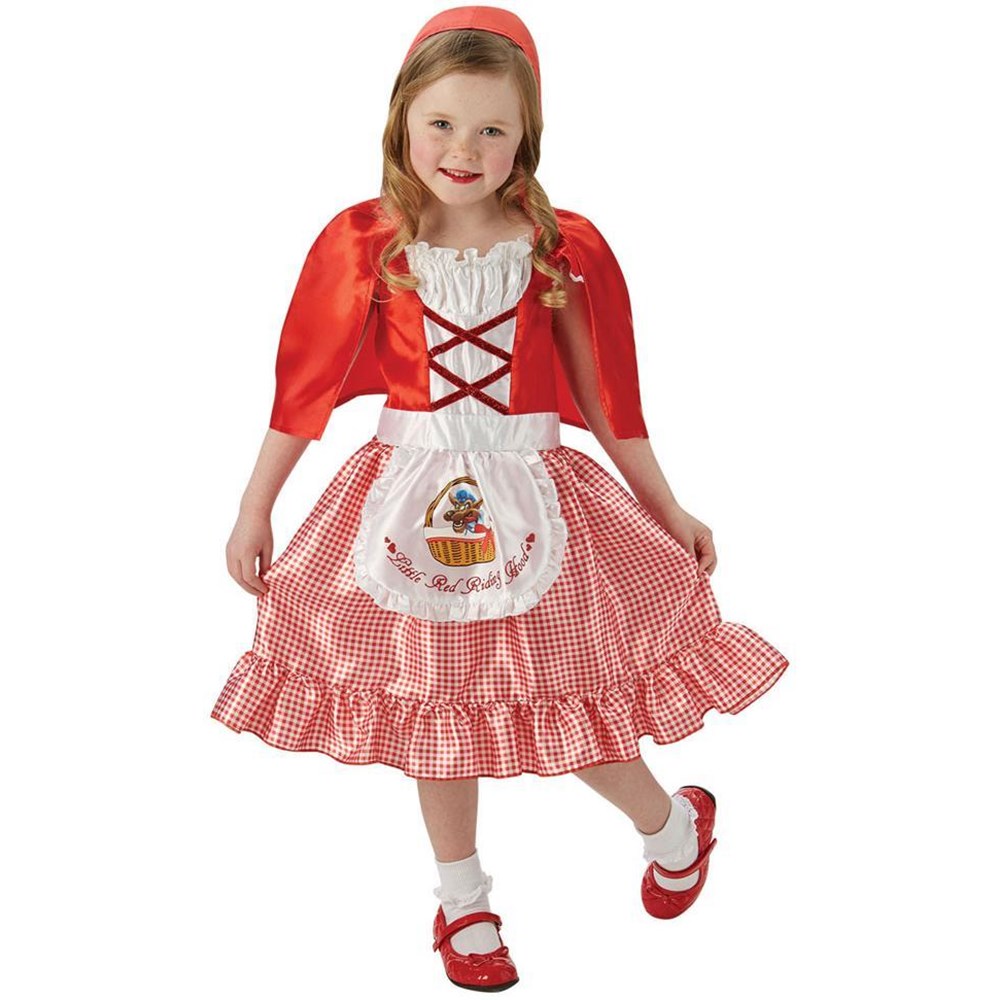 Den Lille Rødhætte kostume 128 cm