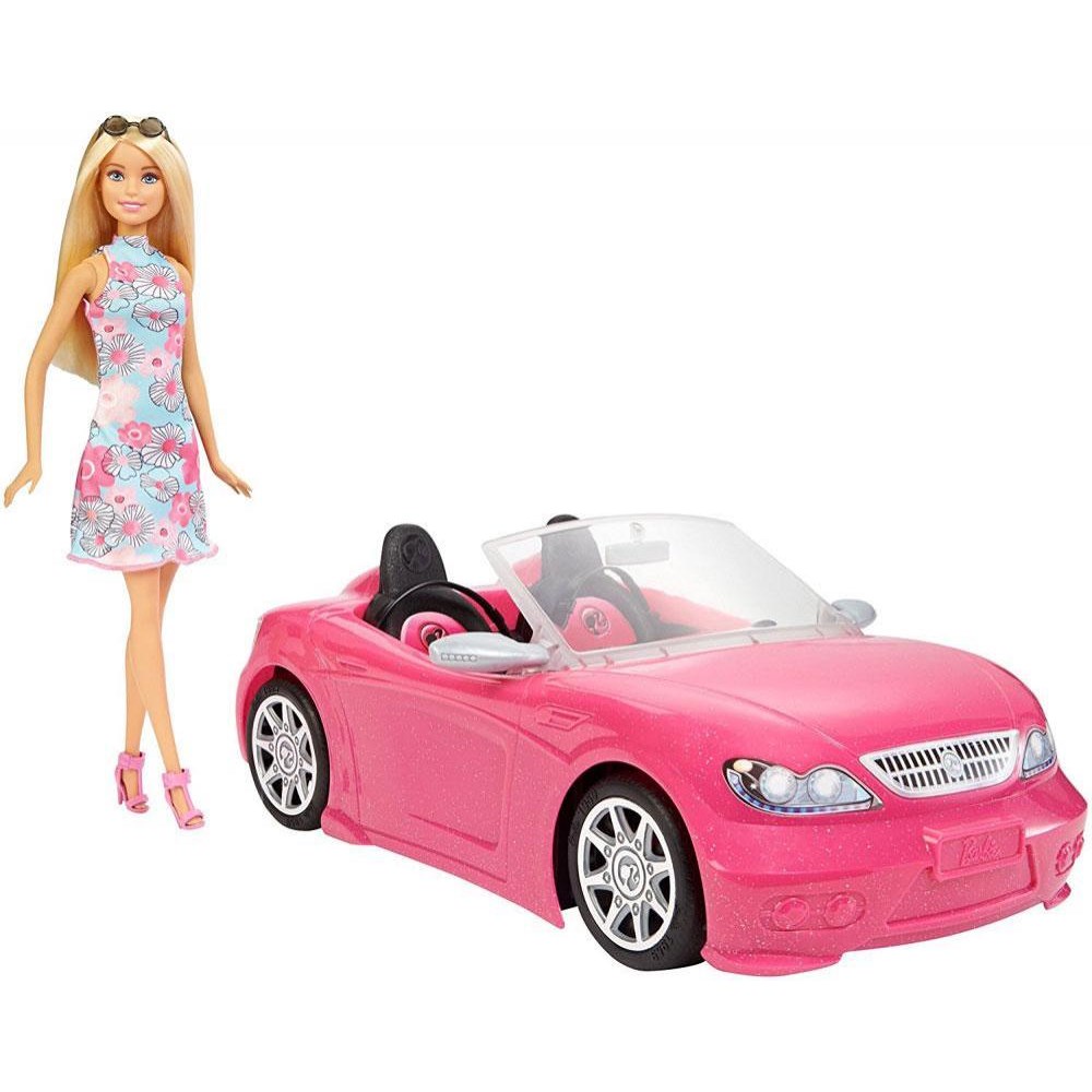 Barbie Glam Bil Cabriolet med dukke