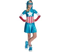 Captain America kjole 125 cm