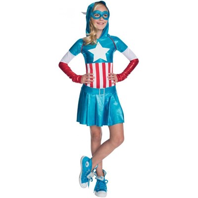 Captain America kjole 152 cm
