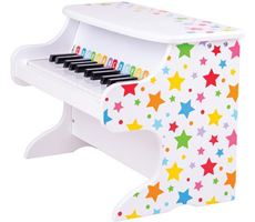 Hvidt klaver med stjerner