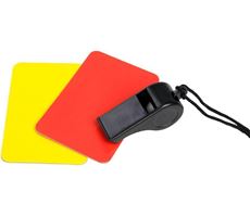 Fodbold dommerkort rødt/gult kort