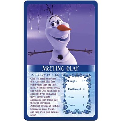 Disney Frost Top Trumps Kort