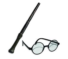 Harry Potter brille og tryllestav