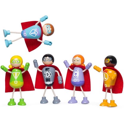 Super helte sæt med 5 dukker