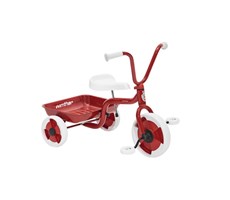 Trehjulet cykel m. vippelad rød/hvid