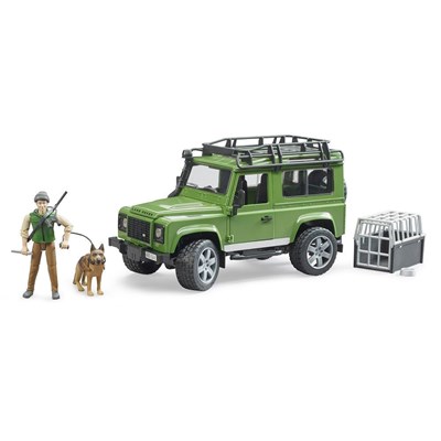 Land Rover med ranger og hund