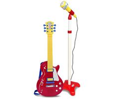 Elektronisk Guitar med Mikrofon Rød