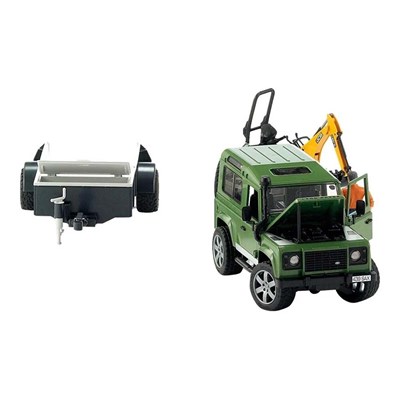 Land Rover Defender med trailer og minig