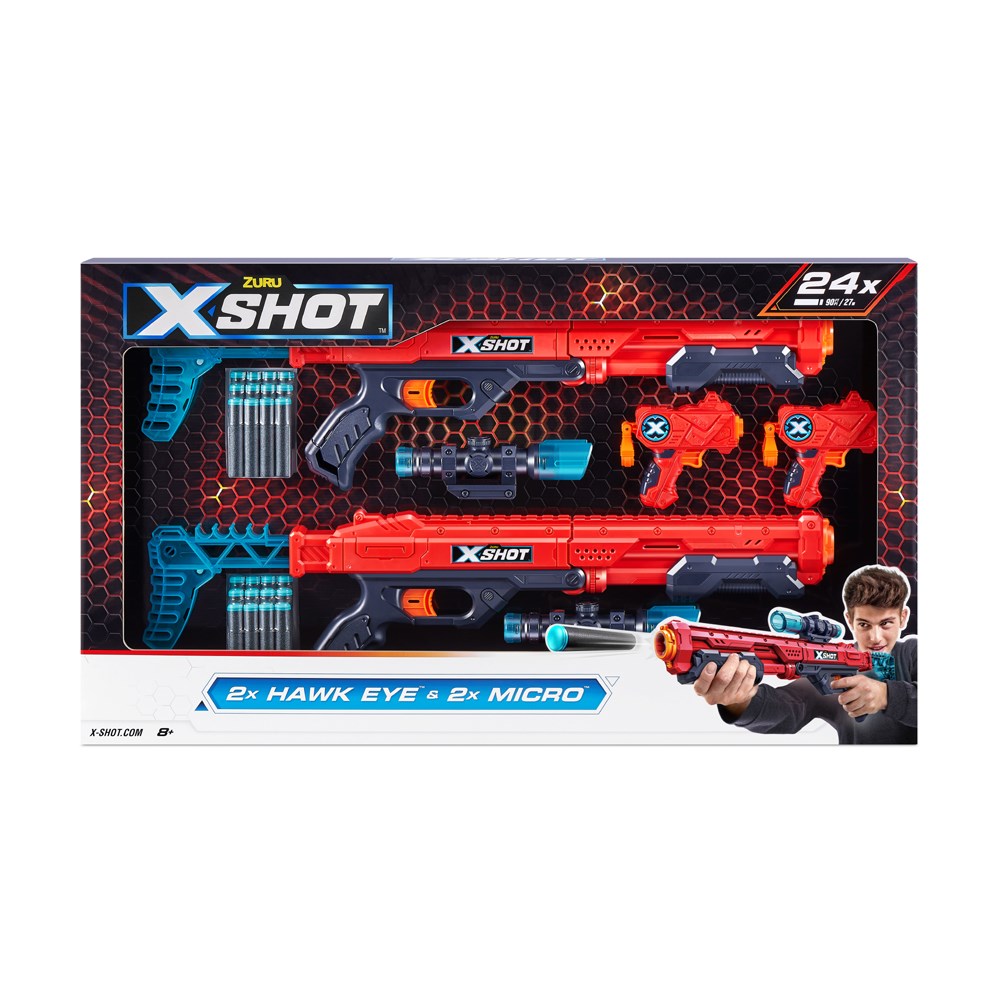 X-Shot Combo 2 Hawkeye og Micro