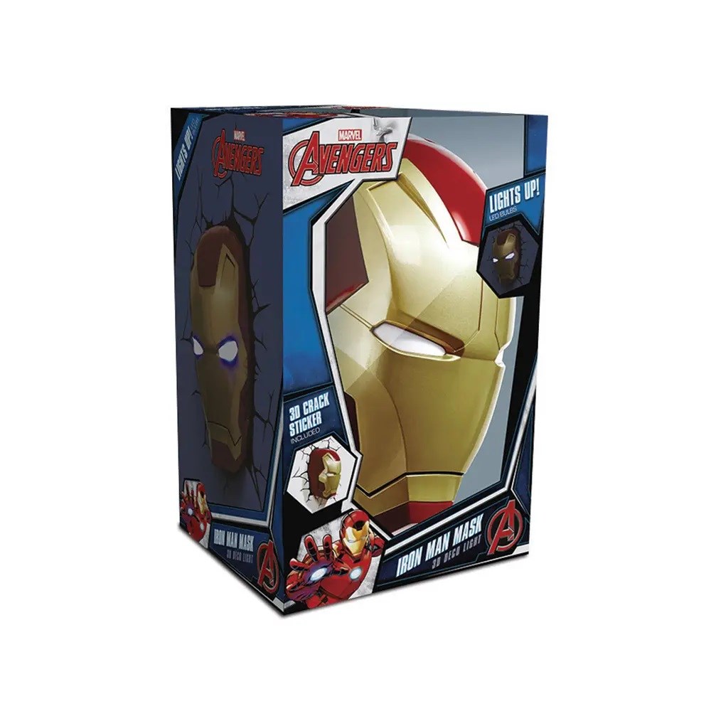 3D væglampe - Iron Man maske