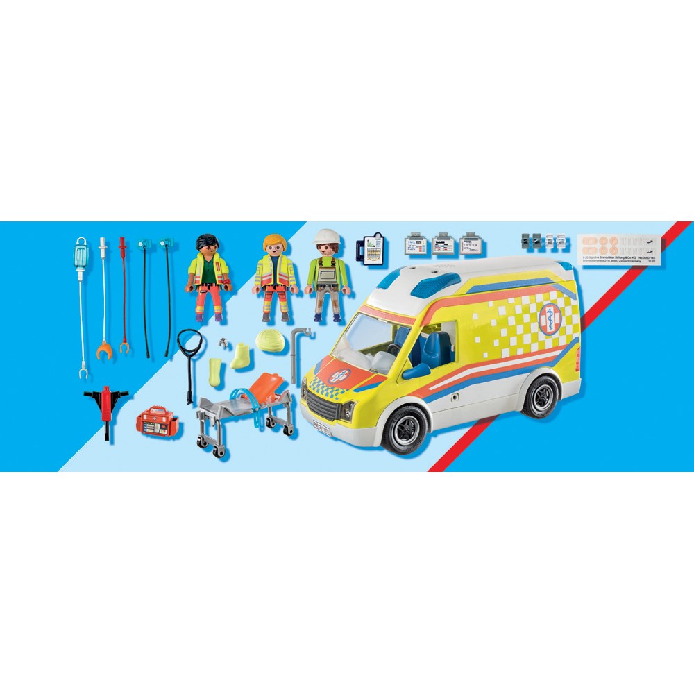 Ambulance med lys og lyd