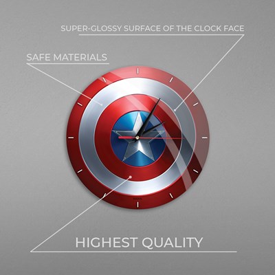Captain America Shield Analogt Vægur
