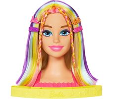 Barbie Neon Rainbow Deluxe Sminkehoved