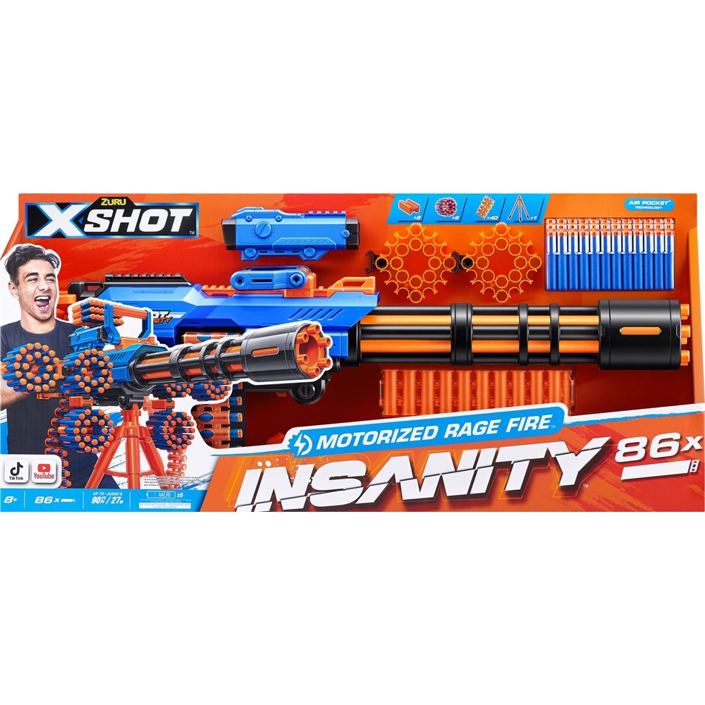 X-Shot Insanity Blaster Rage Fire Gatlin