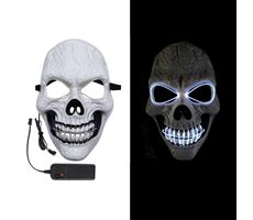 Maske med LED - skelet