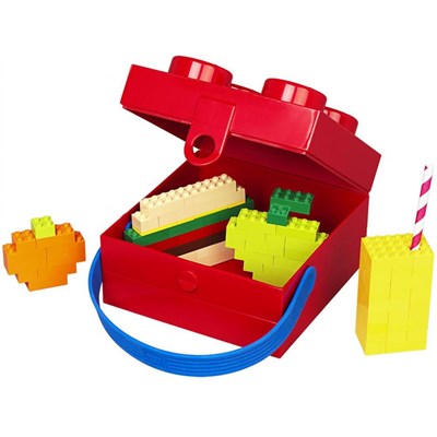 LEGO madkasse med håndtag Rød